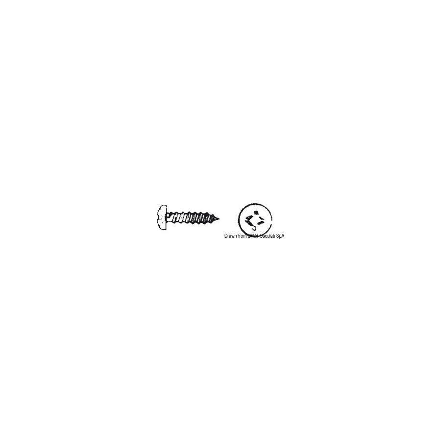 Vis autotaraudeuse tête cylindrique cruciforme, UNI 6954 DIN 7981 