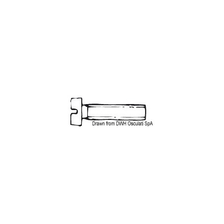 Vis tête cylindrique entièrement filetée, fendue pour tournevis, UNI 6107 DIN 84