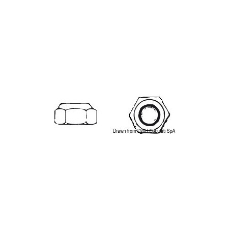 Ecrous hexagonaux indésserables type haut DIN 982