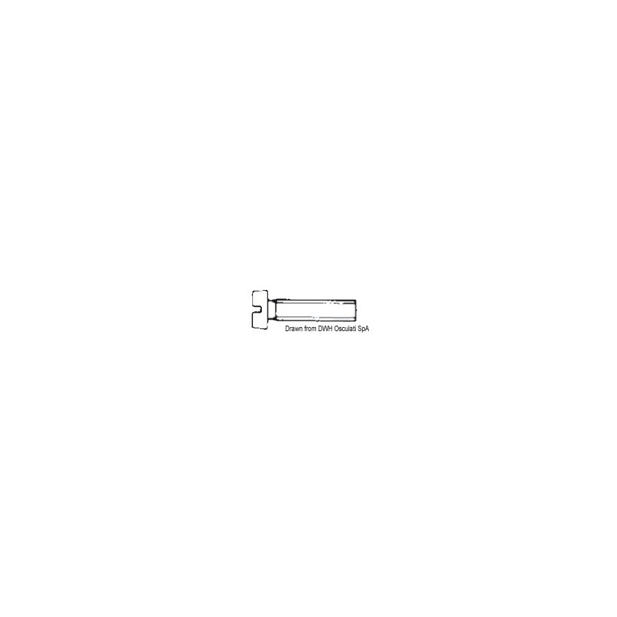 Vis tête cylindrique entièrement filetée fendue pour tournevis, UNI 6107 DIN 84 