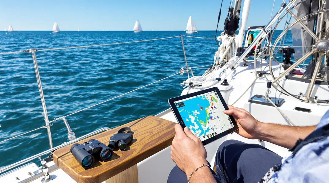 Système GPS moderne affichant une navigation précise à bord d&rsquo;un bateau.