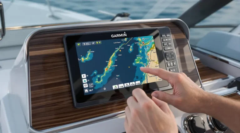 Voilier moderne en mer avec des technologies connectées, illustrant l'innovation nautique.
