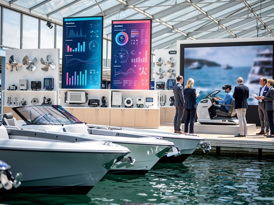 Présentation des dernières innovations technologiques pour bateaux et équipements lors d’un salon nautique européen en 2026.